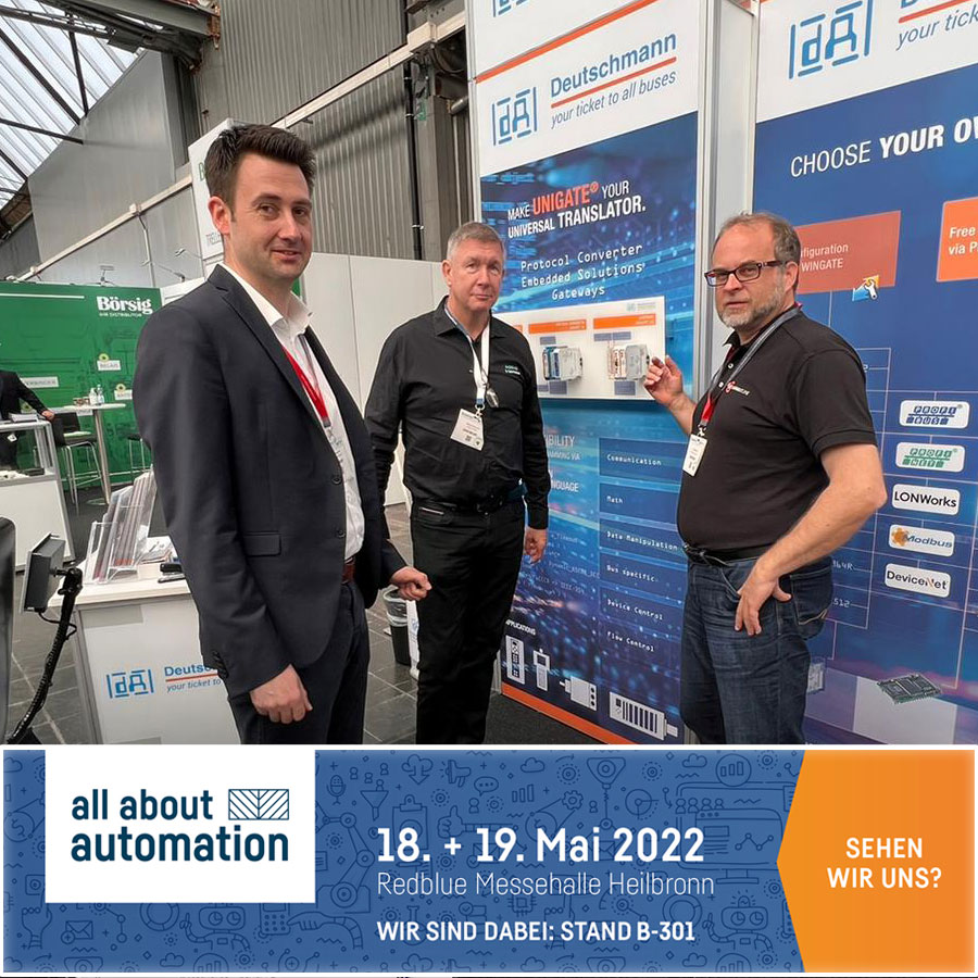 Morgen öffnet die <a href="/aaamesse/">allaboutautomation</a> in Heilbronn ihre Tore. Sie sind dabei? Dann schauen Sie bei uns an Stand B-301 vorbei. Wir freuen uns auf Sie! 

Gratisticket mit Code 10180 unter deutschmann.de/qr/325
#industrial #automation #ethernet