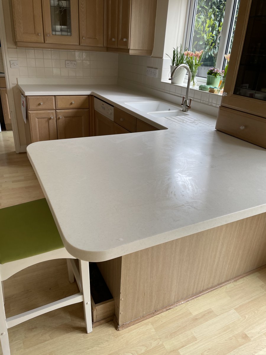 top upgrade for a family in Whalley , old kitchen to be re-painted next week to complete a new look for the property .