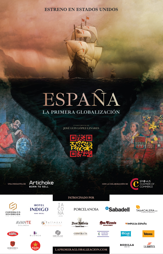 CanalHispanidad's tweet photo. Amigos de EEUU:

'España, la primera globalización' llega a Miami. 

El sábado 21 de mayo a las 17:00 y el domingo 22 a las 19:00 se proyectará la película en el Bill Cosford Cinema (Universidad de Miami). 

🇺🇸🇪🇸

Entradas disponibles en el QR 👇 https://t.co/IB2P4lGAMc