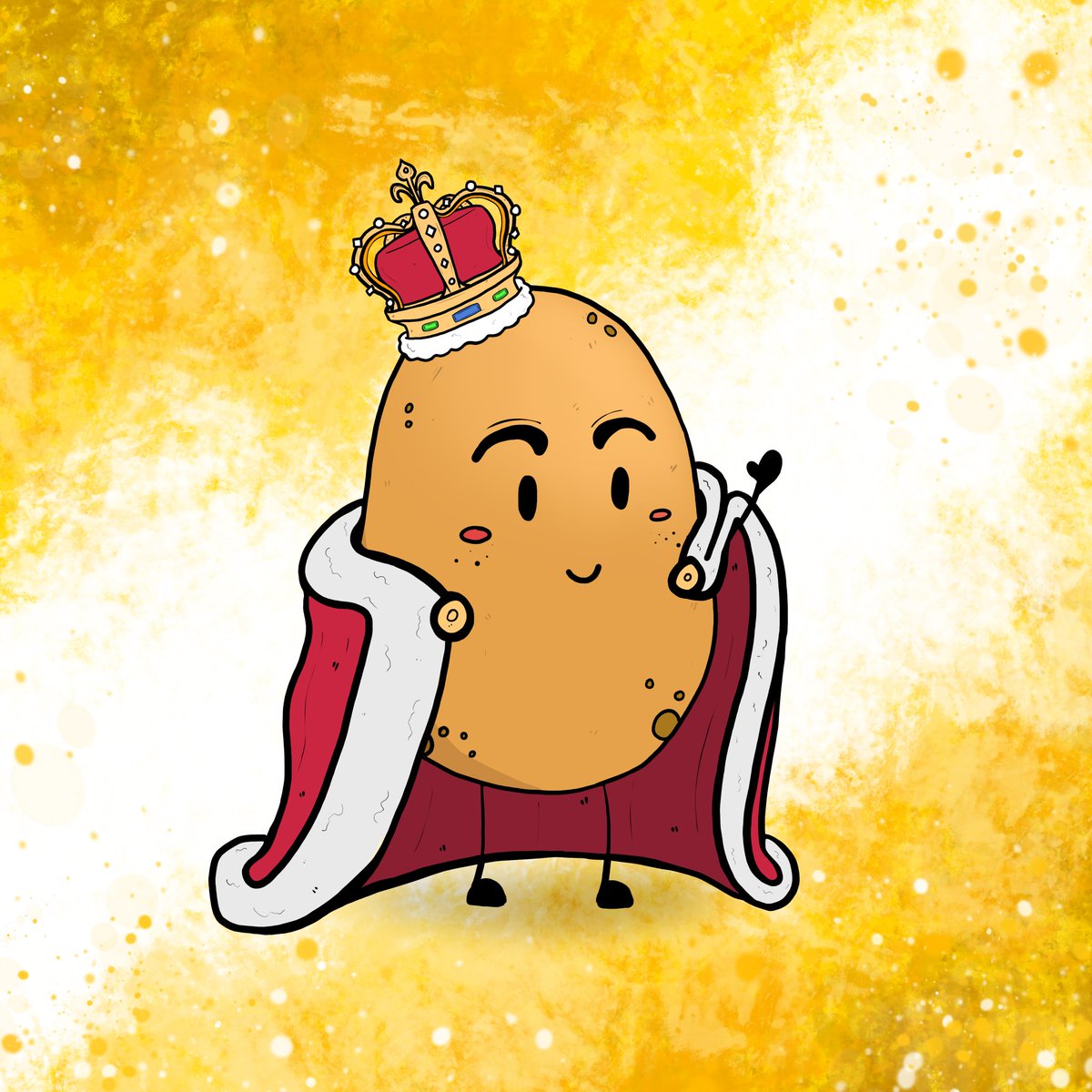 HuggiePotato's tweet photo. 💎🌟 ❗Sneak Peak❗🍟🍟

Lil King Huggie is rolling its entrance into the meta verse. "Come what may, you are absolutely stunning and amazing ❤️ No one is of your kind. So, radiate your inner beauty!" - Lil King 

#NFTs #cute #NFTCommunity #NFTCollection https://t.co/EkCEyuQXul