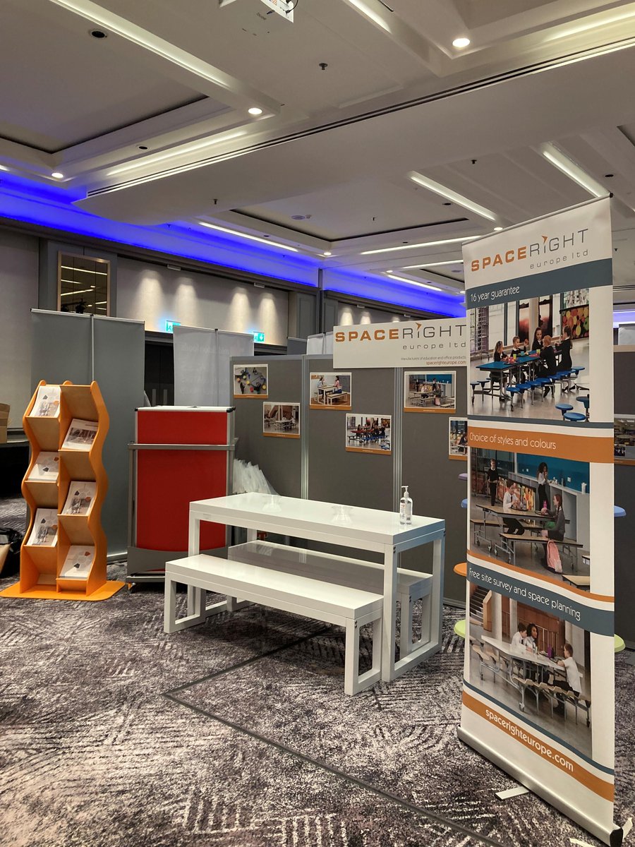 SpacerightEuro's tweet photo. We're all set up and ready for today's #AssistConf2022.
We’ve got a wonderful display of our #DiningFurnitureSolutions for you &amp; can't wait to see you all. 
Come along for a chat with Marie &amp; Stephanie (and some treats). 🤩

@AssistConf #ASSIST #Spaceright https://t.co/oyaMKll0KG