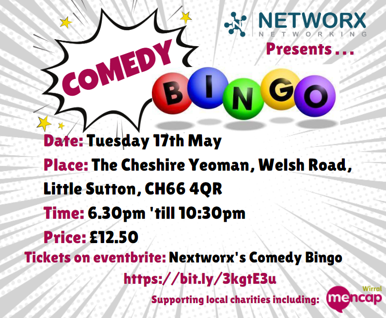 Looking forward to <a href="/networx4biz/">networx4business</a> Comedy Bingo Night tonight!