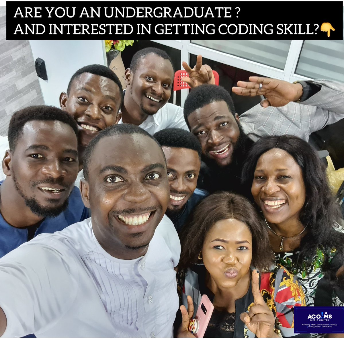 AcommsM's tweet photo. We have a 2weeks intensive physical training coming up for May 23rd- June 3rd, 2022 (2weeks)

Email- info@acommsmedia.com.ng
Call 09031939864 (for more details)

#AcommsMedia #codingforemployability #codingforemployment  #CodeAndEarn #SoftSkill #CodingSkills #CodingInLagos https://t.co/3cAtYqMSqi