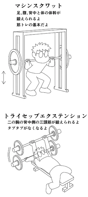 今日のトレ 3日連続で走ったので早朝ジョギング休み マシンスクワット60k10,80k10,90k10x3,100k5,6,5 トライセップエクステンション20k10,30k10,35k10,40k7,5,3 腹筋2種 ケーブルフレンチプレス30k10x3,40k5,35k5 バーベルフレンチプレス10k10,20k10x3 80分  #筋トレ #ダイエット