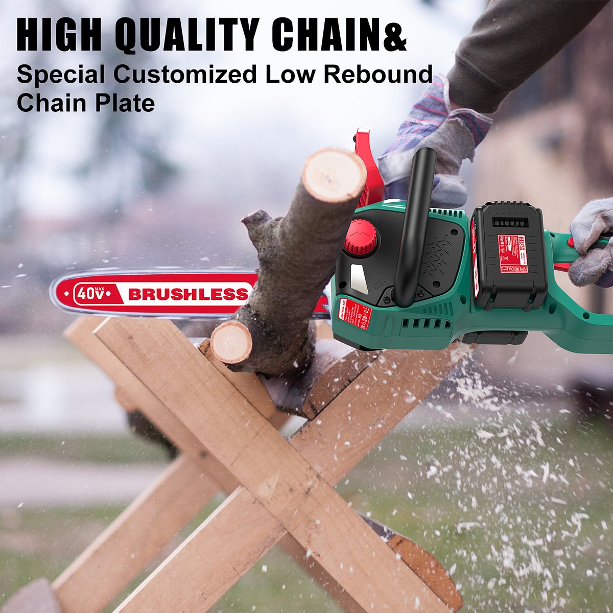 HyechoTools's tweet photo. 🔥HYPERECHO Cordless Chainsaw 40V Max, 14 Inch Brushless Electric Chainsaw with Two-speed cutting, Battery Chainsaw for Cutting Tree, Wood (2*4.0Ah Battery and Fast Charger Included) 🔥👉https://t.co/JN588MPgLy👈 #Hyecho #powertools #woodworker #woodworking #hyechotools https://t.co/XosBDVXu3R