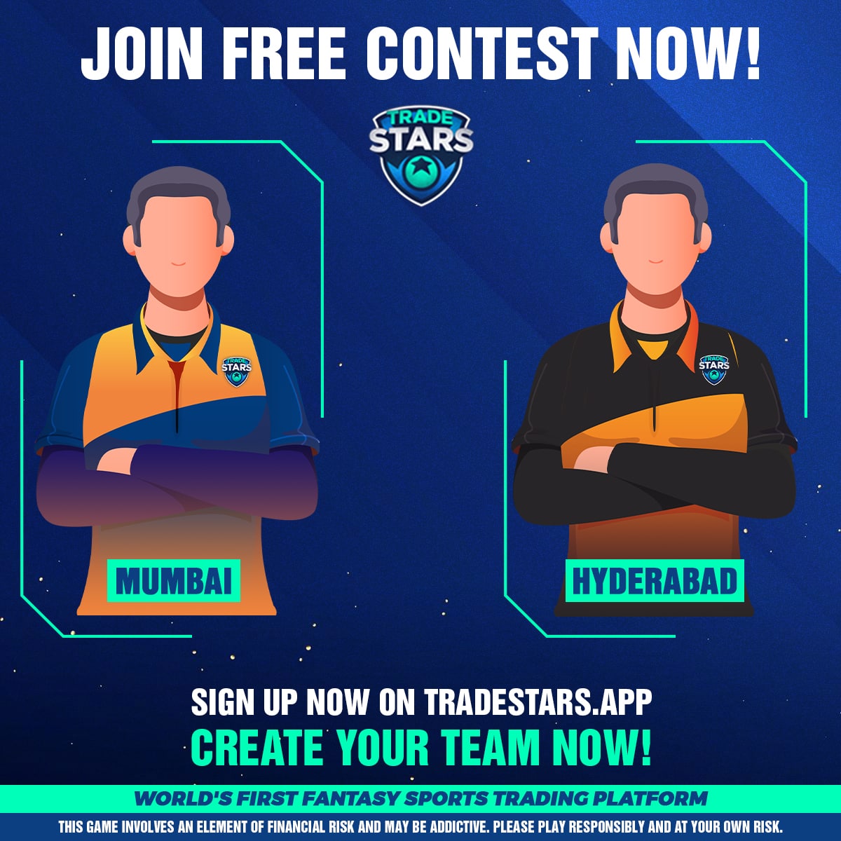 TradeStarsOK's tweet photo. TradeStars DFS FREE Contest is Now Live!

✅ Match 65 - Mumbai vs Hyderabad

🎮 Participate in Today's FREE Contest where you can create a team of actual players for this match and compete for big prizes against other users

⏭ Head Over to Game Center and Create your Team Now! https://t.co/0QrDdMZ92Y