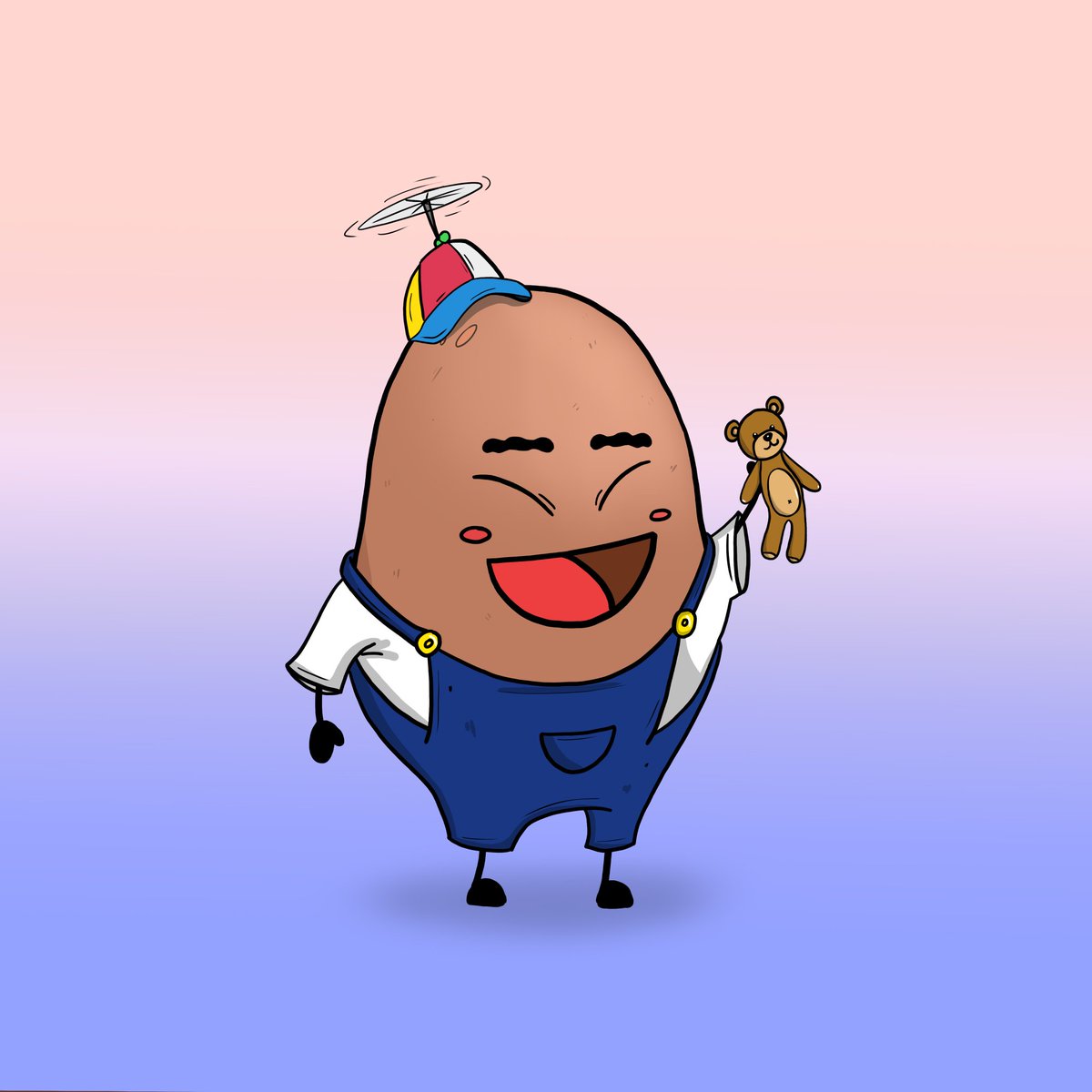 HuggiePotato's tweet photo. @_NftCollectors @cybotz_nft @HuggiePotato Unleashing your inner child 🍟 🐻 When simple joys means everything. Check us out at our bio! We may have just started, but welcoming a Community of embracing our uniqueness and originality! Join the Huggie Club 💎🌟 https://t.co/8fdYGskAq2
