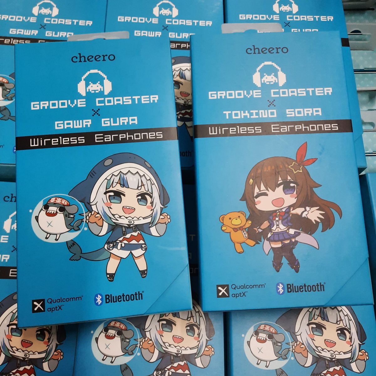 Latest batch of Gawr Gura & Tokino Sora hololive earphones have