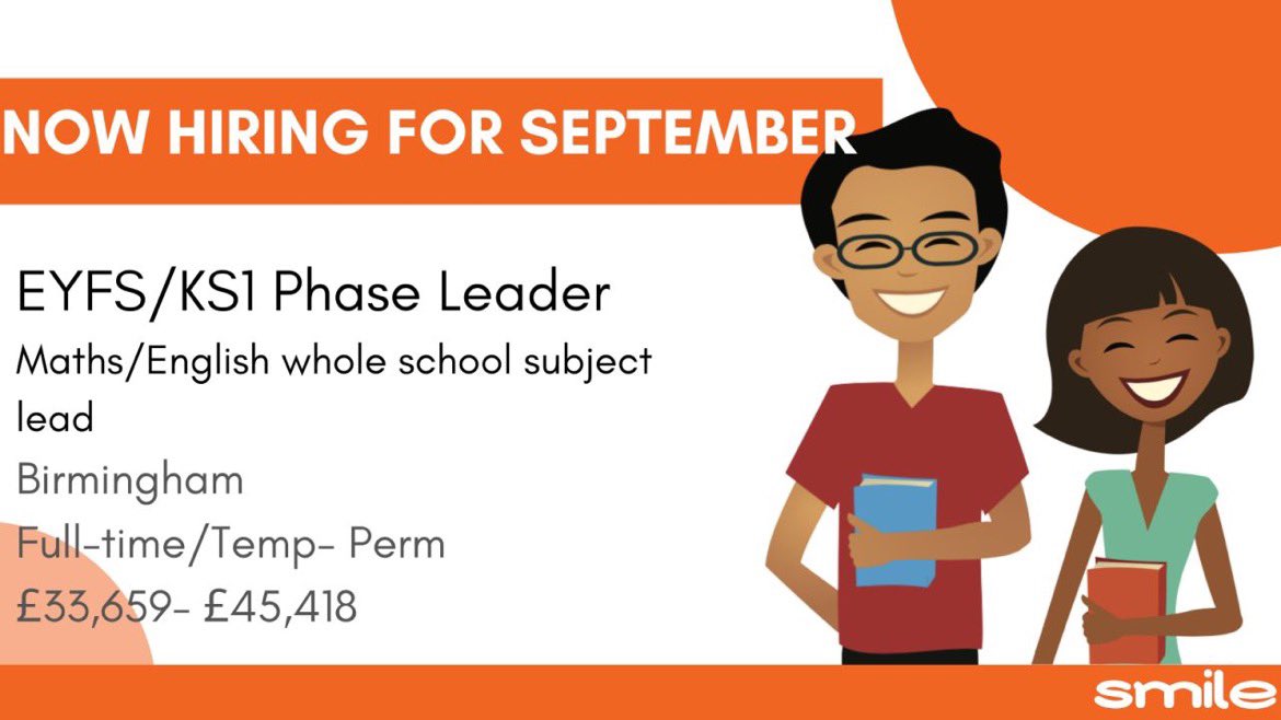kash_singh_'s tweet photo. Are you a established middle leader looking for a new role or an experienced class teacher looking to step up? I have a number of September middle leadership roles I am exclusively recruiting for.

Please call 07894 513618 or email kash@smile-education.co.uk #teachingjobs https://t.co/Feu7IQapJI