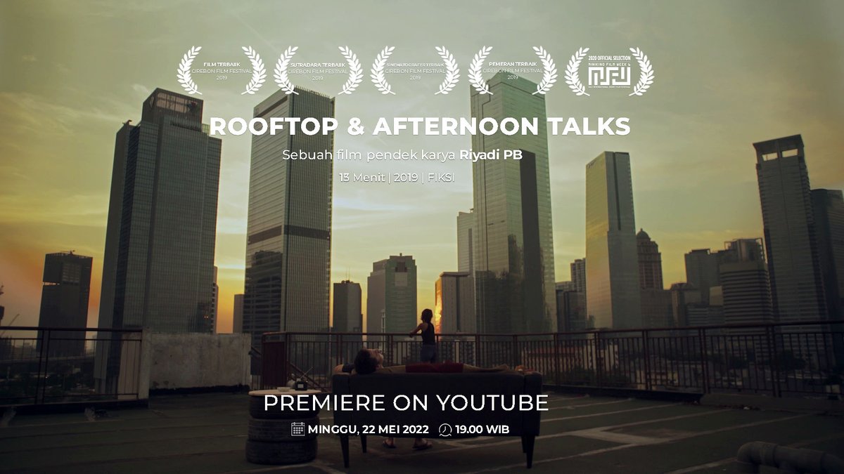 riyadiPB's tweet photo. Rooftop &amp; Afternoon Talks - Segera tayang di Youtube!

Film Rooftop &amp; Afternoon Talks bercerita tentang sepasang kekasih berbeda agama yang sedang bercanda dengan serius untuk mencari cara agar bisa menikah di Indonesia. https://t.co/YrwINivkiD