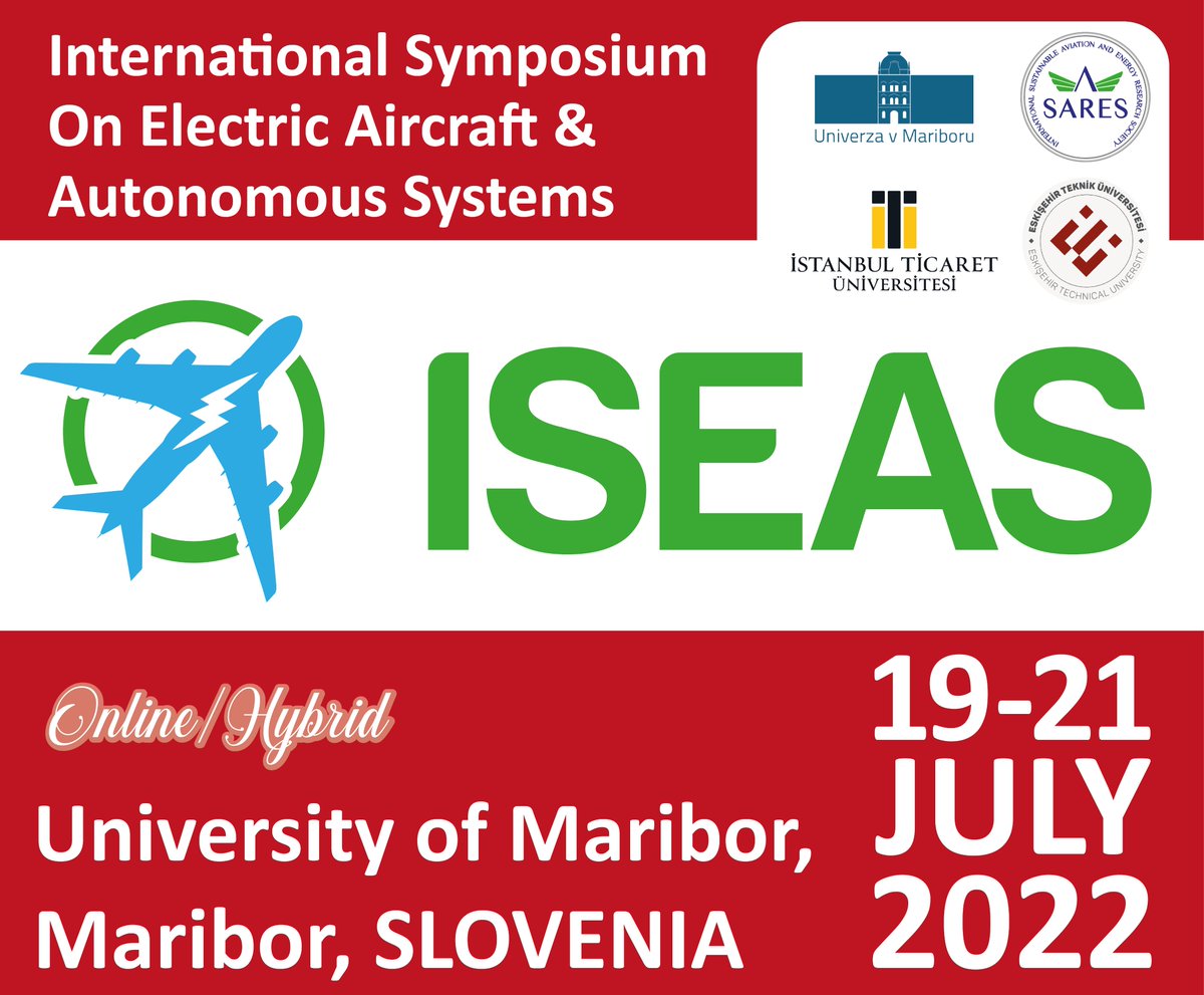 Deadline for applications for ISEAS'22 - International Symposium on Electric Aircraft and Autonomous Systems open until 20 June 2022

For more details, please visit the symposium website: 2022.iseasci.org

ISEAS'22 Organising Committee