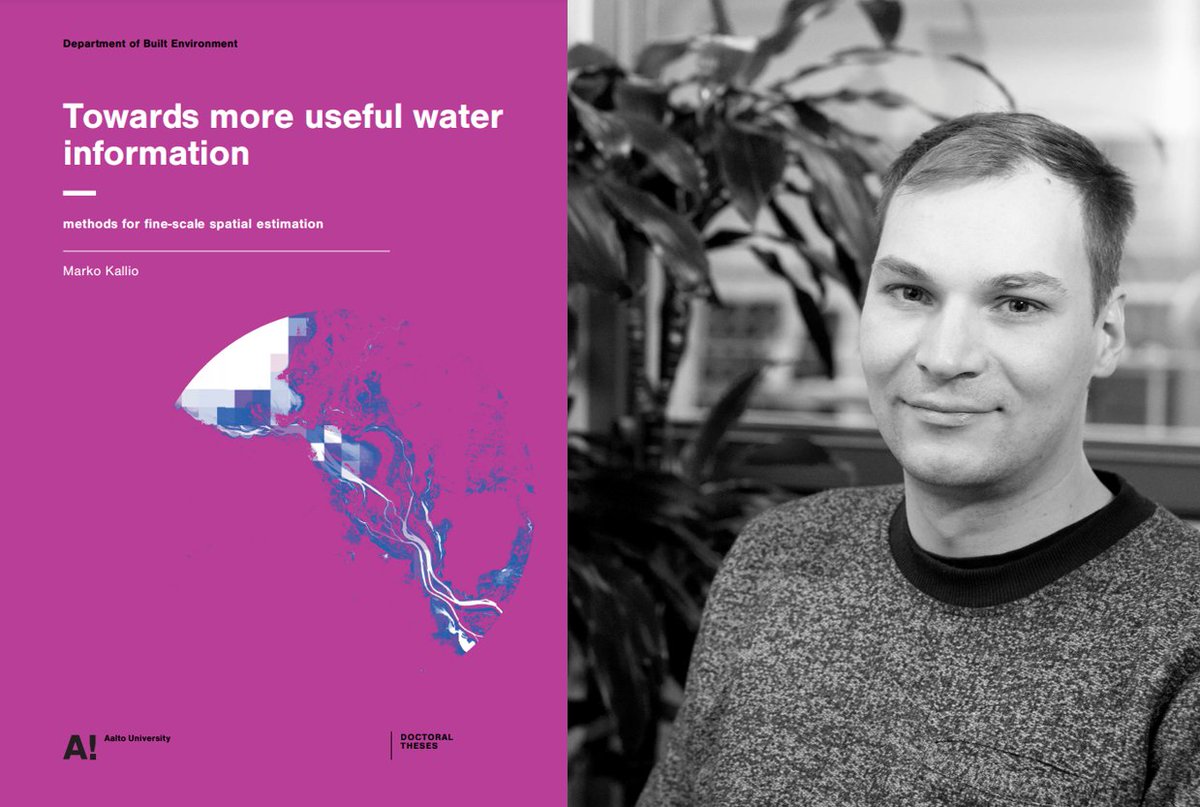 AaltoWAT's tweet photo. .@mkkallio defends his #doctoralthesis on 27th May! Welcome to join in Otaniemi or online.
More information &amp; thesis: https://t.co/pD14aXfx6J
#geoinformatics #environmentalmodelling #hydrology #downscaling #waterscarcity #arealinterpolation @AaltoGeoinfo https://t.co/tvrHgFt54l