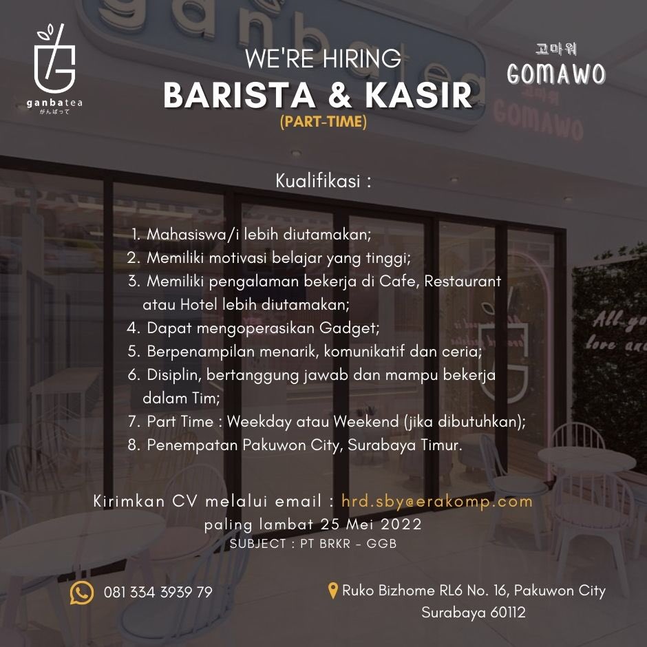 biolahitam's tweet photo. Ada lowker kopi-kopian & teh-tehan Surabaya #lowongankerja #Surabaya #infosby #lowkersby #lowkersurabaya #infosurabaya https://t.co/wlOcQdJYsY