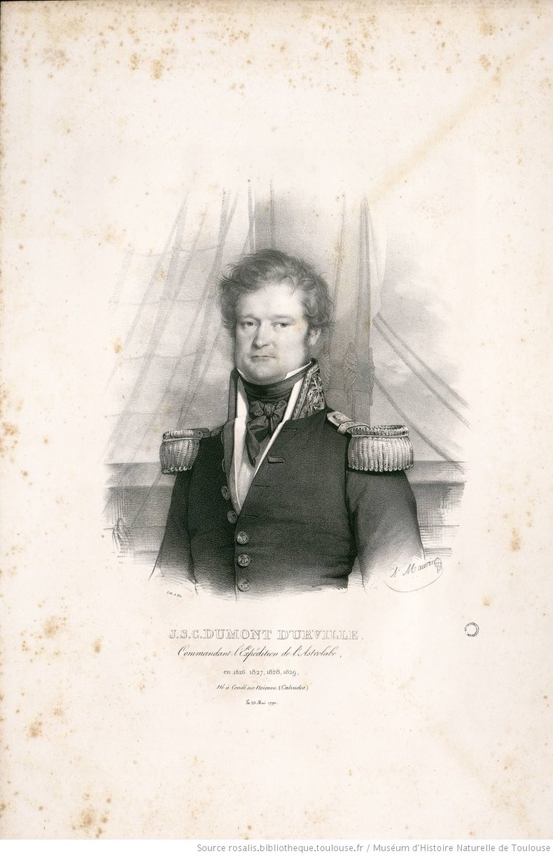 J.S.C. Dumont d'Urville, commandant l'expédition de l'Astrobale 1826-1829 - https://bit.ly/38maKpz