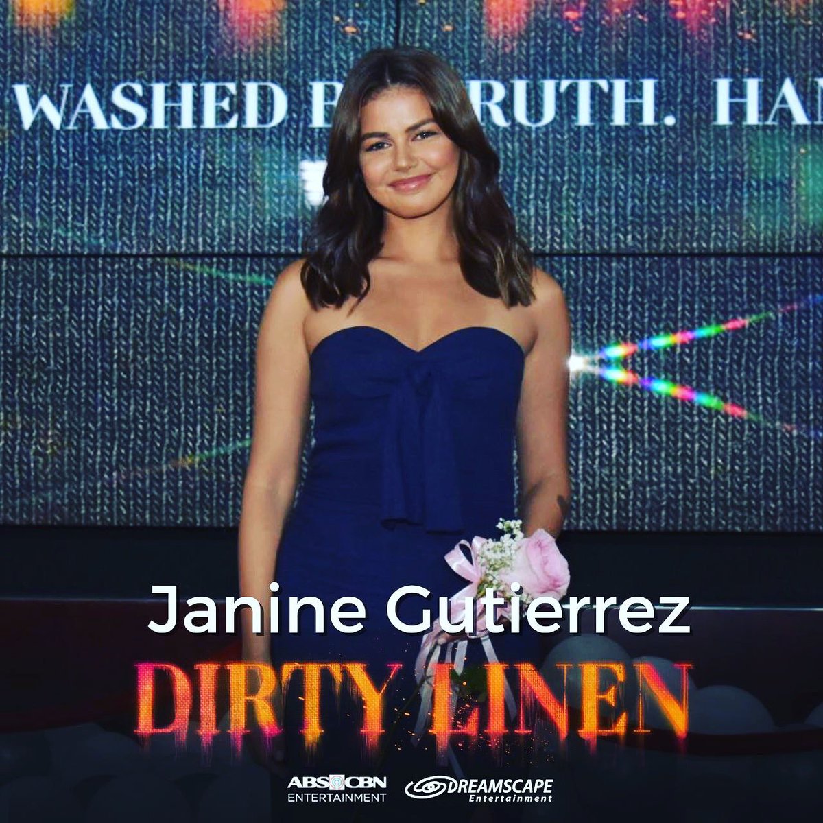 ABSCBNpr's tweet photo. LOOK: Janine Gutierrez, Zanjoe Marudo, Francine Diaz, and Seth Fedelin top-bill ABS-CBN and Dreamscape’s newest teleserye “Dirty Linen.” #DirtyLinen https://t.co/pN87jmdtxN