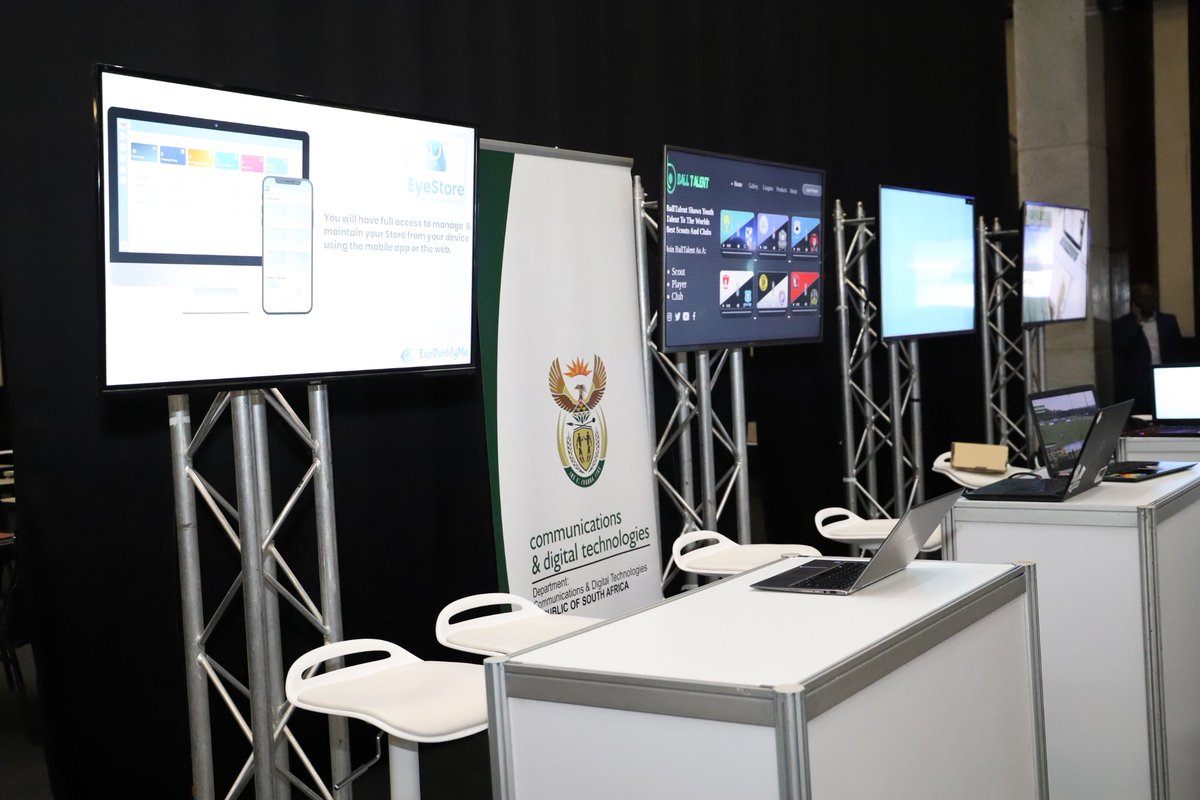 CommsZA's tweet photo. It's all systems go as we gear up for the Digitech Portal Launch. Exhibitors are ready to showcase their work. https://t.co/utLayXCvXq