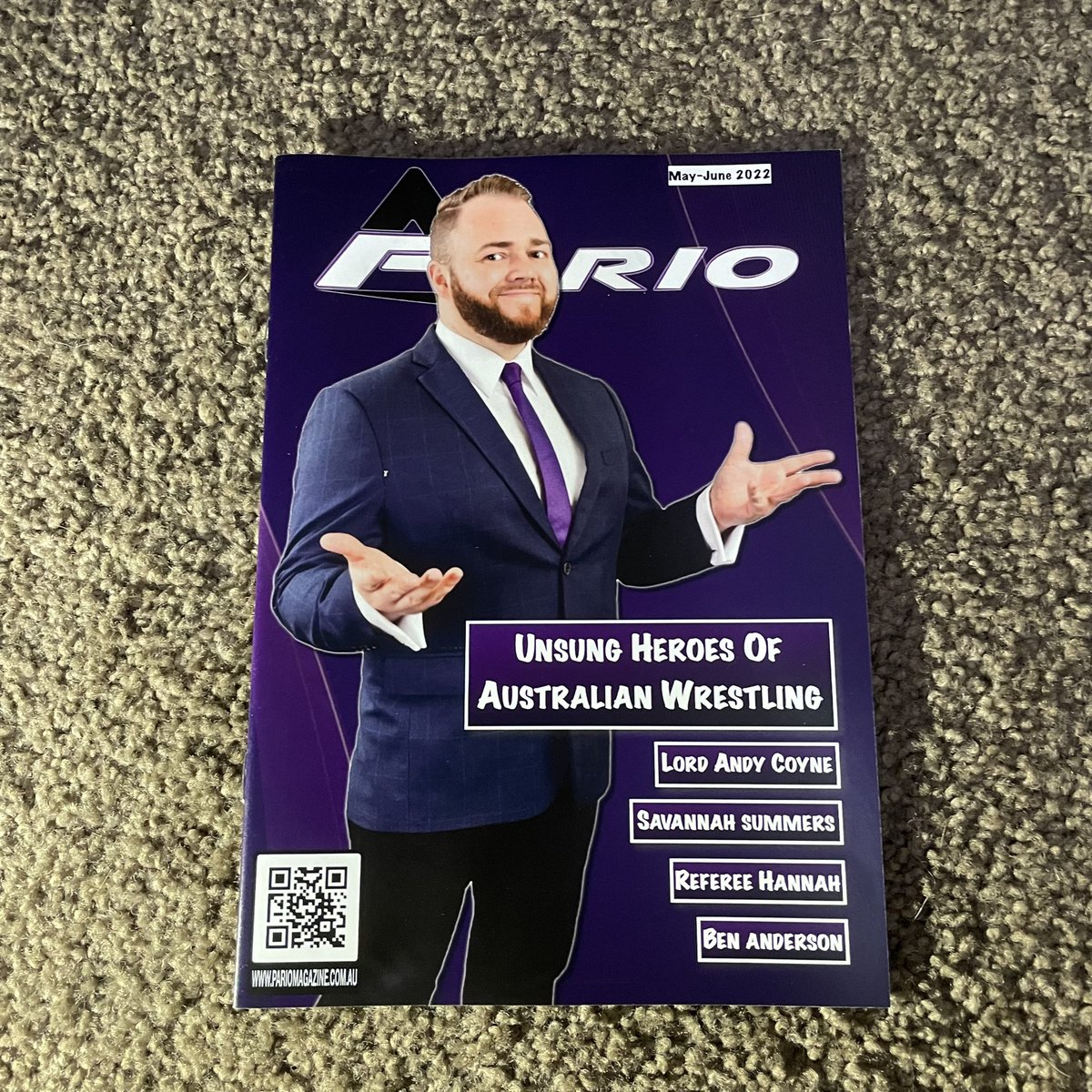 ParioMagazine's tweet photo. Our May-June issue highlighting the unsung heroes of Australian wrestling has arrived &amp; begun shipping.

Included in this issue:
- @LordAndyCoyne 
- @refereehannah 
- @mikey__jay from @ROWrestlingAU 
- @5avannah5ummer5 
- @Director_Ben 
- Michael Lee from @NHPWPerth https://t.co/6b8cfnvZ5X