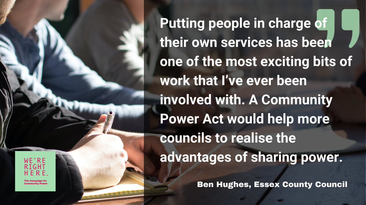 right_hereUK's tweet image. A Community Power Act includes power-sharing deals: &quot;Community Covenants&quot; btwn councils &amp;amp; communities.

Giving #localgov impetus &amp;amp; opportunity to do what @benhughes1963 has done - give service users influence over services.

right-here.org.uk/asks @SocialCovenant @Essex_CC