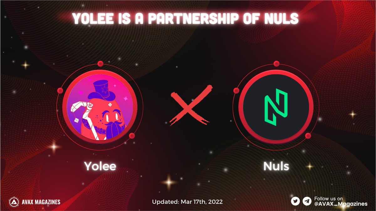 AVAX_Magazines's tweet photo. 💥 @YoleeUniverse is associated with @Nuls, this collaborate will bring better revenue performance for users

🤩Besides, $Yolee will soon be available on the #NULS POCM #platform

#AVAX #Avalanche $AVAX #O2E #GameFi #DeFi #NFTCommumity #NFTs #NFT #Avax_Magazines #cryptocurrency https://t.co/8crZwH1CBJ
