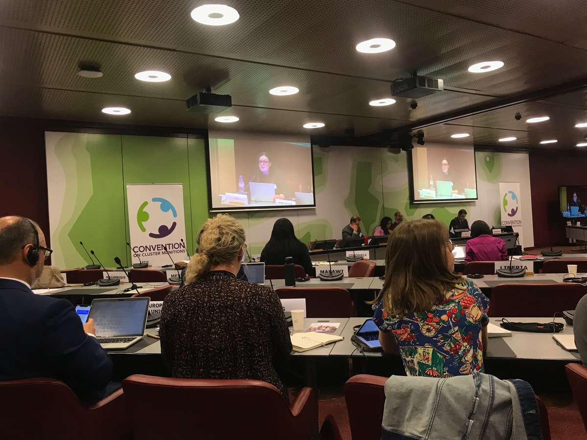 banclusterbombs's tweet photo. .@MAGsaveslives condemns any use by any actor, anytime. We call on donors to increase support for #clustermunition clearance in affected States...MAG supports strong universalization efforts championed by the @ISUCCM Presidency..#CCMIM22 #CMM #Intersessional https://t.co/2UF9rZ9k2I