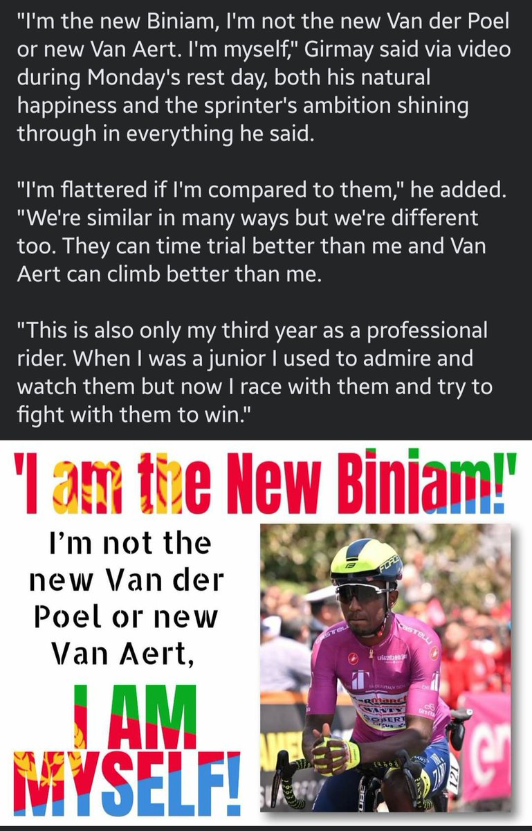 thedrosg1's tweet photo. Thank you @GrmayeBiniam #Eritrea 
"I'm the new #BiniamGrmay🇪🇷" https://t.co/1hq2iWIkCq