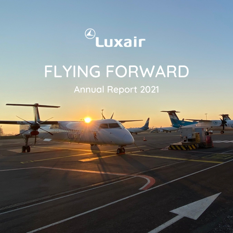 LuxairAirlines's tweet photo. Perseverance and ingenuity were the key words for Luxair in 2021.
Once again, this edition of the annual report is the result of an internal development and its theme is "Flying Forward".
Find it here 👉 https://t.co/ENaIbAUhku
#FlyingForward