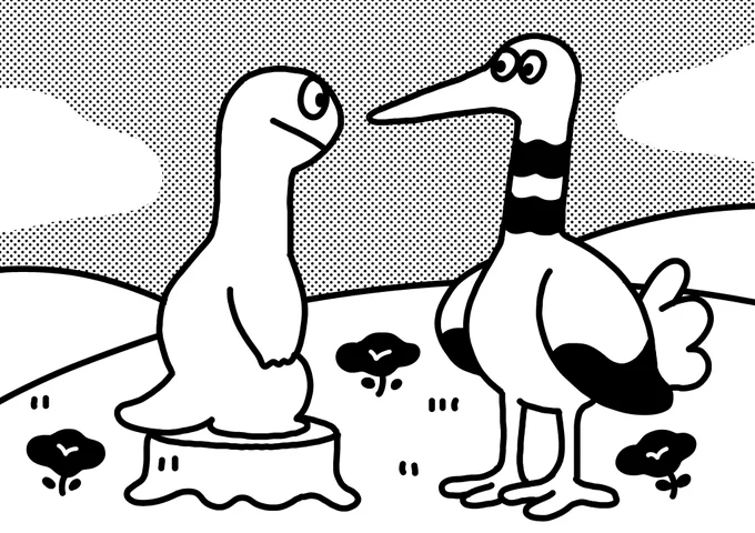 恐竜と鳥くん 