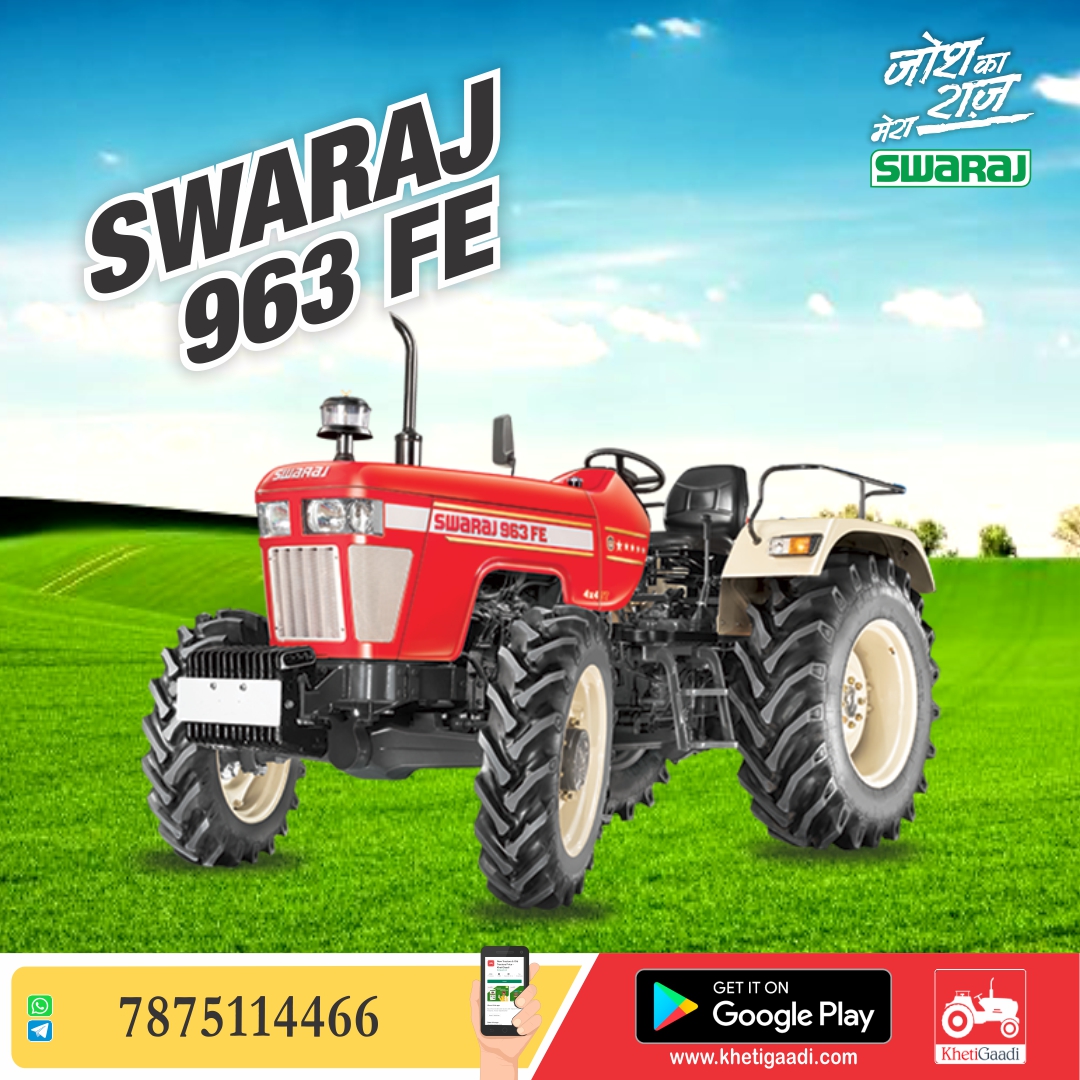 KhetiGaadi on X: Swaraj 963 FE 4 WD 🚜 ✔️ 60 HP Engine ✔️ 12