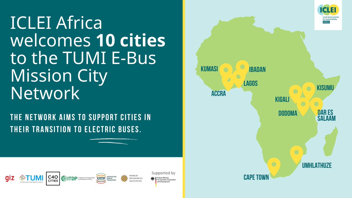 Last week we hosted the <a href="/TUMInitiative/">🚶‍♀️🚶‍♂️🚴🚍⚡</a> E-Bus Mission City Network Meet &amp; Great with the initial cohort of African cities. The Network will support their transition to e-buses through trainings, city-to-city dialogues, learning exchanges &amp; networks. Watch this space for updates!
