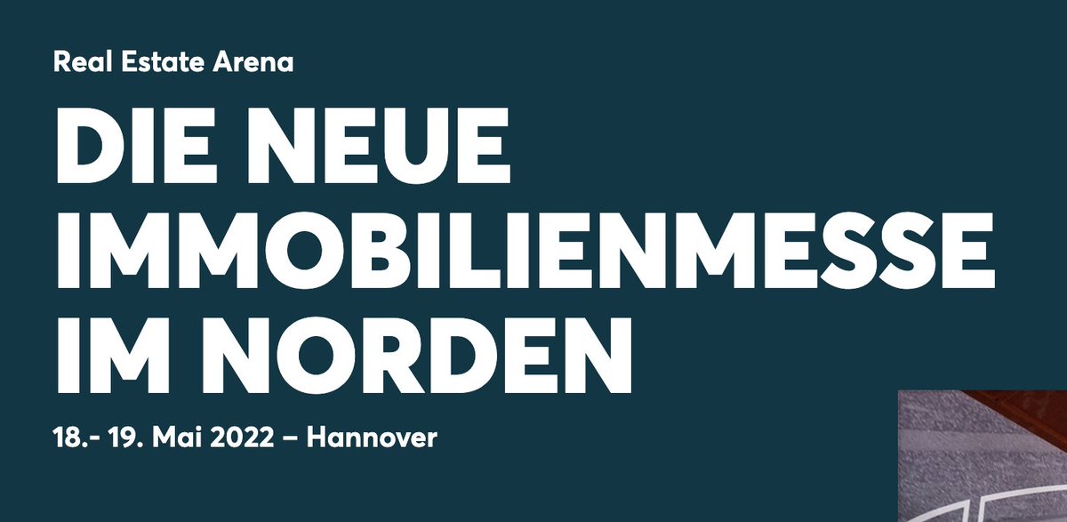 On May 18th and 19th, we'll be visiting Real Estate Arena in Hannover. We look forward to deep diving into topics such as district and urban development issues, as well as sustainability, climate change and social responsibility.

real-estate-arena.com

#realestatearena2022