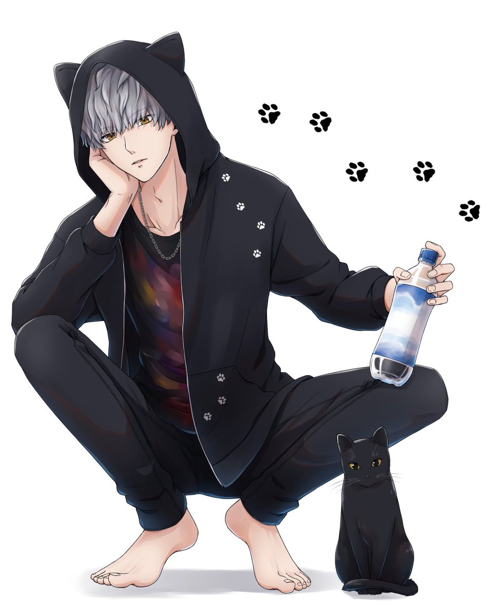 aokagi_ao's tweet photo. 黒猫くん🐈‍⬛🐾🐾
#お画じん https://t.co/DkFcU4JjKq
