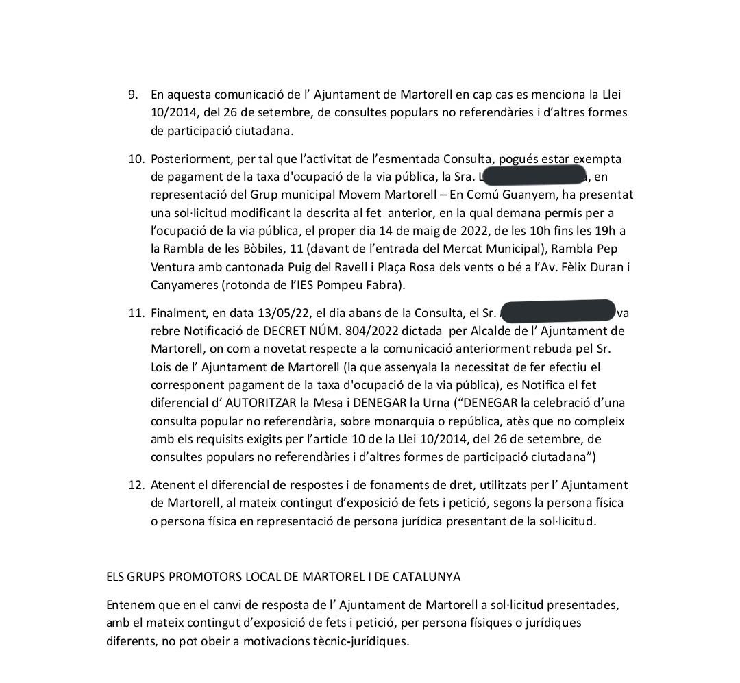 Llavors, sr. <a href="/xavifono/">Xavier Fonollosa</a> després d'escoltar-lo ahir, se'ns planteja un dubte. Si vosté diu no tenir autoritat per validar LES URNES de dissabte, quina autoritat té per que denegar-les en comptes de derivar-nos a l'organisme competent?