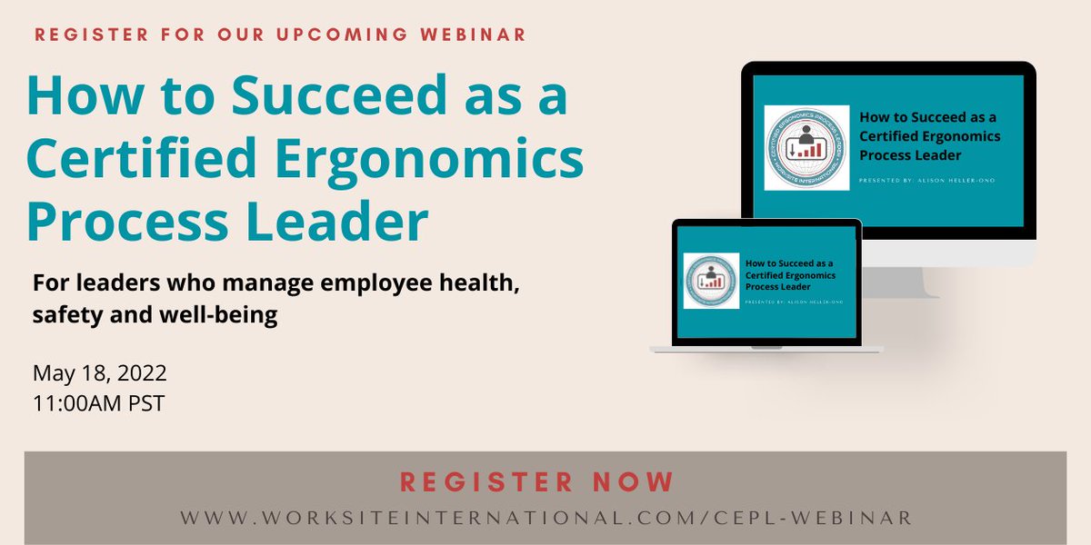 ErgoAli's tweet photo. Don’t miss out! Register for this timely online seminar on May 18, 11am PST and learn how ergonomics delivers real ROI to your organization.
https://t.co/D41SZNuurH

#ergonomicworkspace #ergonomicsolutions https://t.co/YKHc87lAtF