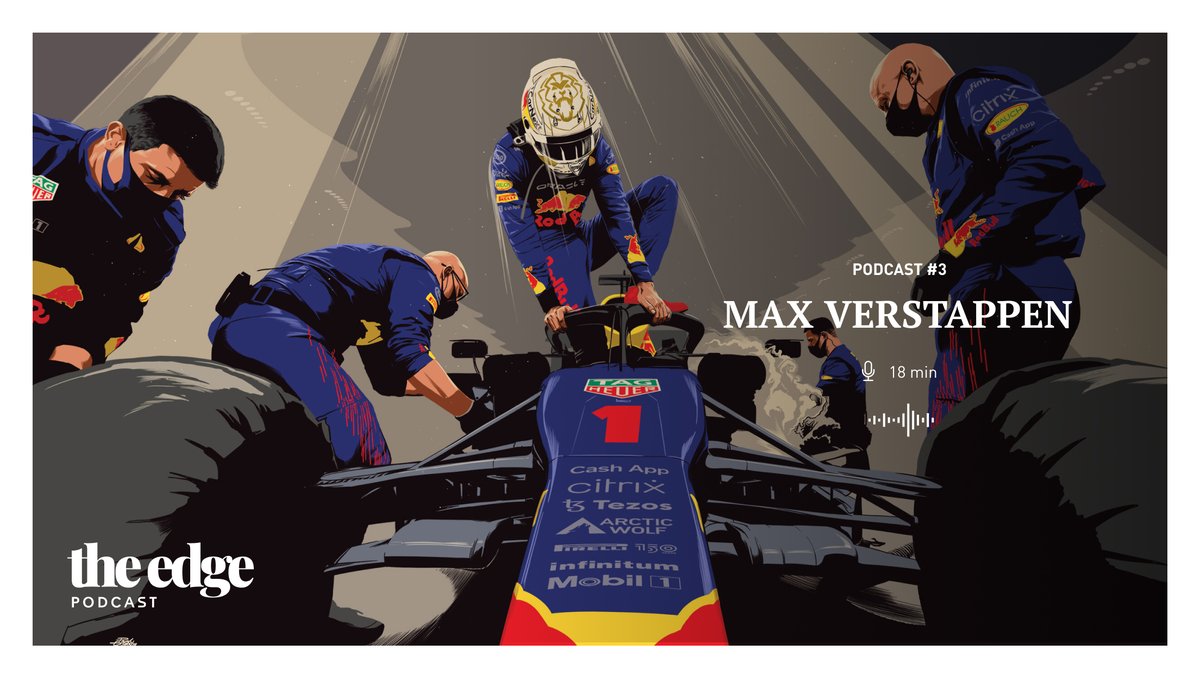 TAGHeuer's tweet photo. On today's The Edge podcast, @redbullracing driver @max33verstappen is taking us back to that dramatic final race in Abu Dhabi. Listen to find out what the reigning world champion was thinking the moment he crossed the line to seize the title: https://t.co/pw5LKPxSLr https://t.co/PfHE7Q8d0d