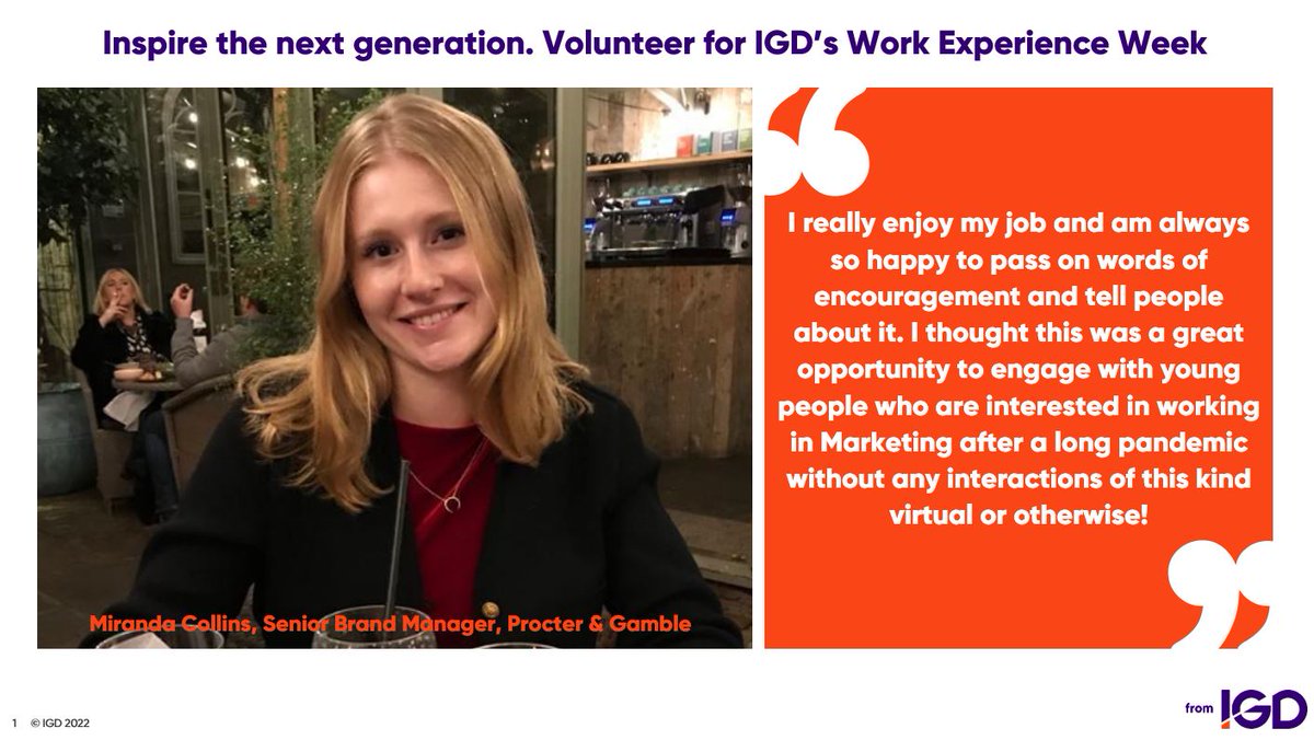 Sarah McCarthy (@sarah_igd) on Twitter photo Meet Miranda, one of the fantastic volunteers from @PGUK who supported the last work experience week <a href="/fromIGD/">Institute of Grocery Distribution (IGD)</a>. We've got another amazing line-up of professionals for next week!!! Meet Miranda, one of the fantastic volunteers from @PGUK who supported the last work experience week <a href="/fromIGD/">Institute of Grocery Distribution (IGD)</a>. We've got another amazing line-up of professionals for next week!!!