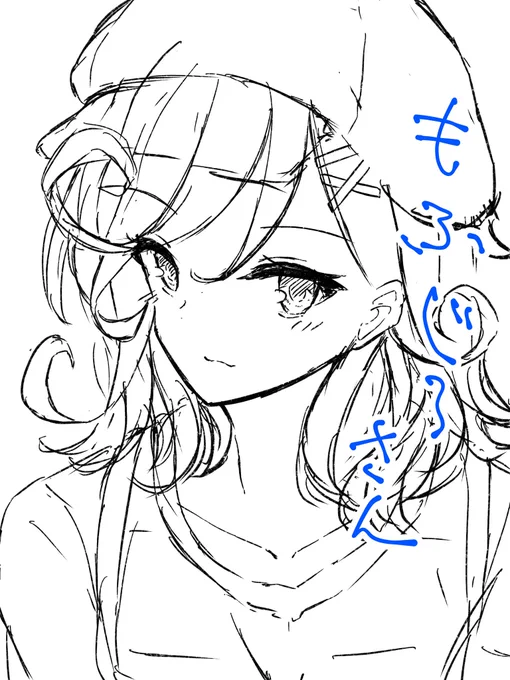 もふさんを描こうの会
ラフ 