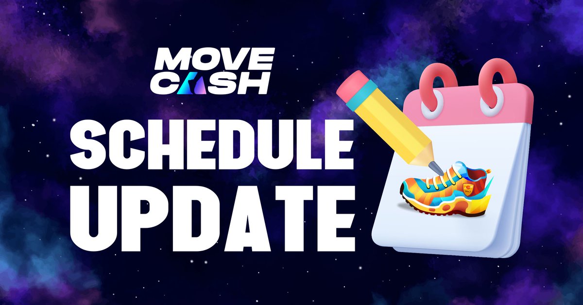 MoveCash | MoveToEarn App (@movecashbsc) on Twitter photo π« MOVECASH - PLAN UPDATE
π’ MoveCash Mainnet is coming THIS WEEK!!!
- Testnet Application:
π APP STORE: apps.apple.com/app/movecash/iβ¦
π GOOGLE PLAY: play.google.com/store/apps/detβ¦
π MOVECASH PLAN
β¨ May 18th: Testnet with NFT Sneakers and real parameter .
β¨ May 20th: Application Mainnet π« MOVECASH - PLAN UPDATE
π’ MoveCash Mainnet is coming THIS WEEK!!!
- Testnet Application:
π APP STORE: apps.apple.com/app/movecash/iβ¦
π GOOGLE PLAY: play.google.com/store/apps/detβ¦
π MOVECASH PLAN
β¨ May 18th: Testnet with NFT Sneakers and real parameter .
β¨ May 20th: Application Mainnet