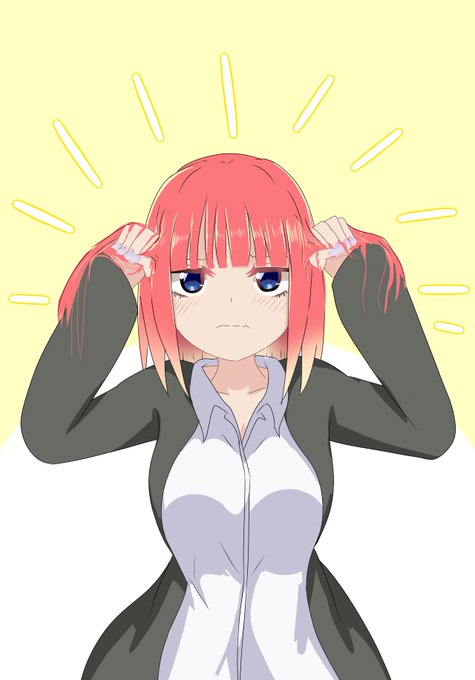 ダンベルマンさんがTwitterに投稿した中野二乃(五等分の花嫁)のイラスト。
