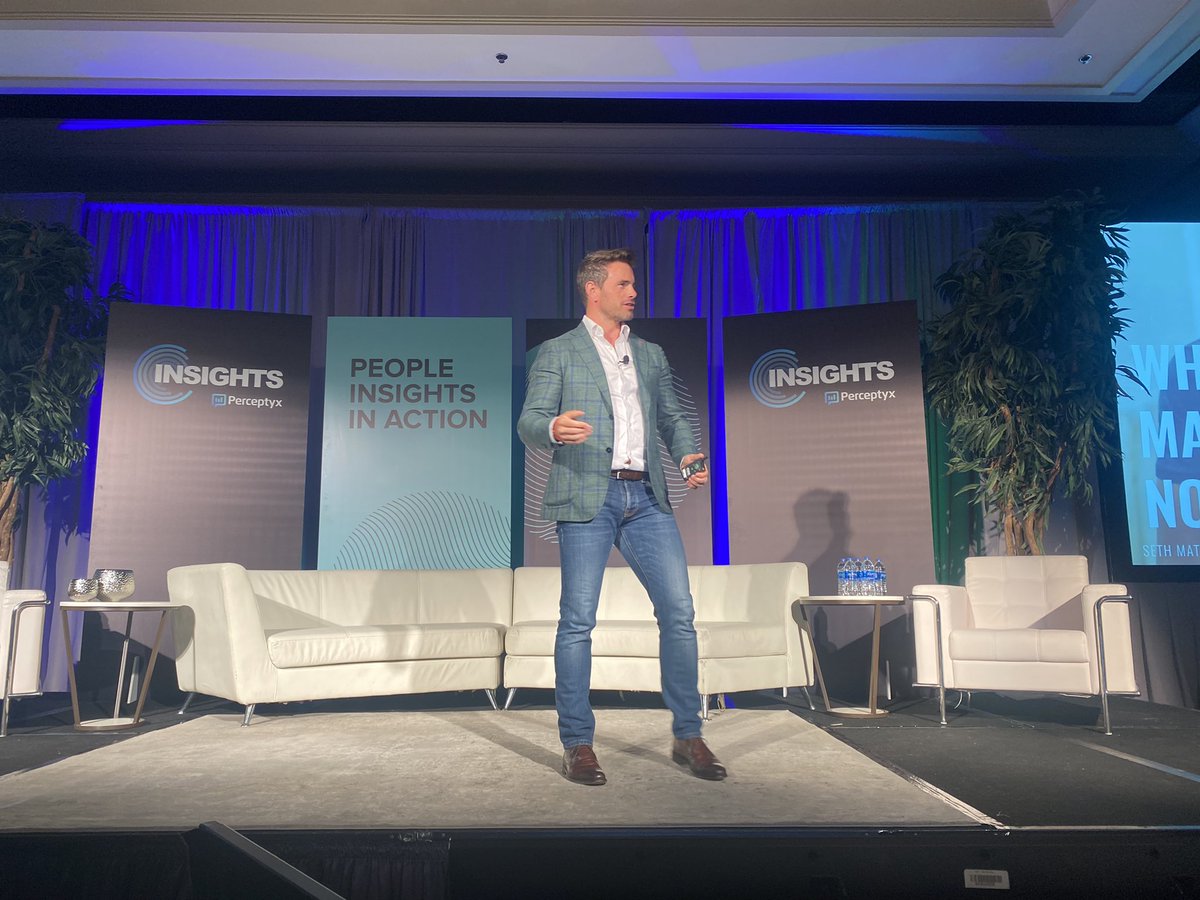 StaciaGarr's tweet photo. Seth Mattison of FutureSight Labs is the keynote. He opens by talking about how we can’t go back to the way we worked before. #insights2022 @perceptyx https://t.co/BxTWbKfqkP