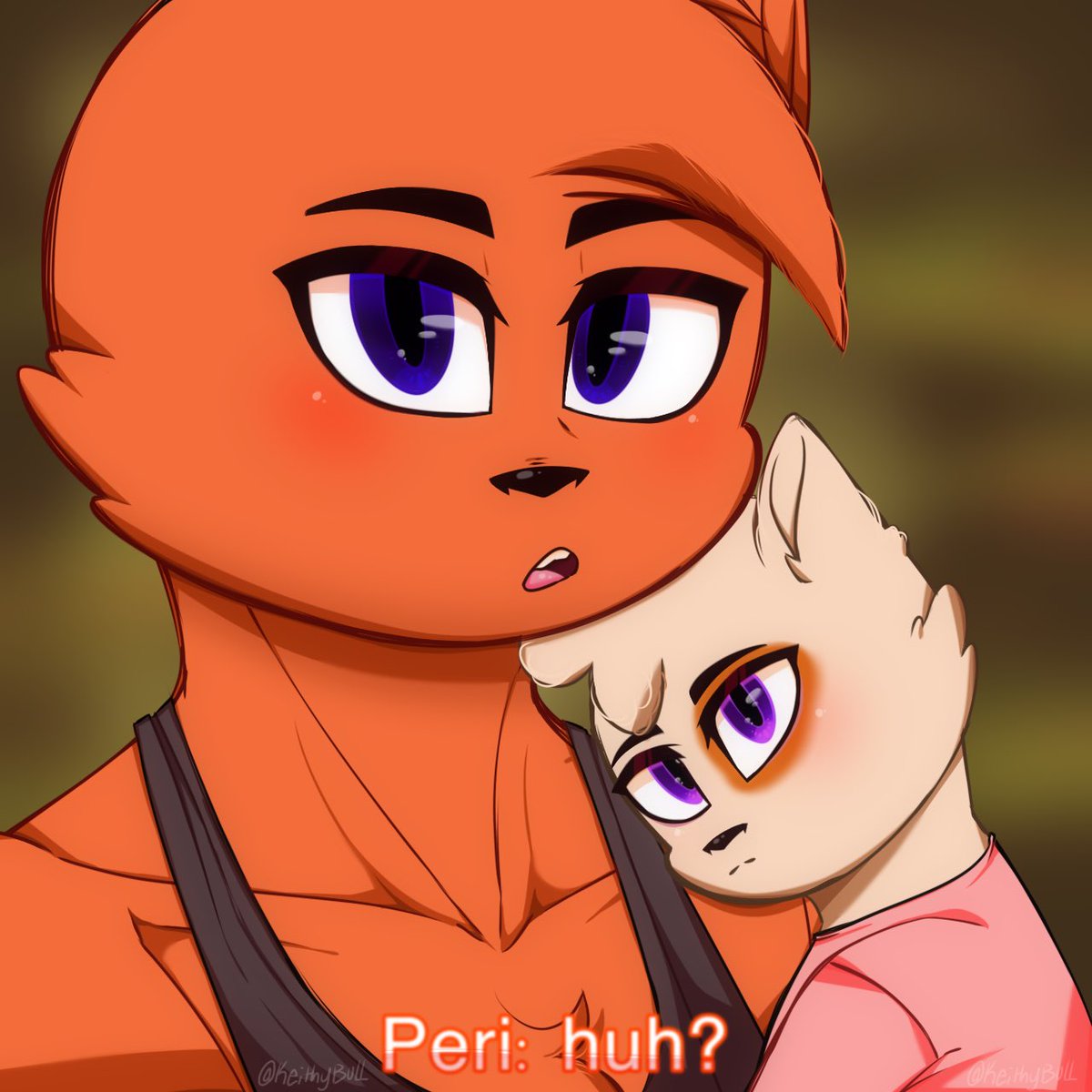 keithybull's tweet image. Peri: huh? 

[Another peri &amp;amp; violet drawing]

#spliced #splicedcartoon #splicedperi #fanchild #oc #splicedoc #art #digitalart #sketch #fanart