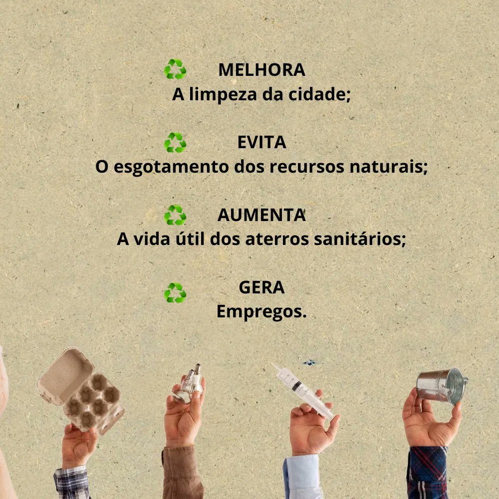 MeioAmbienteTO's tweet photo. ♻️ A Reciclagem é importante tanto para o meio ambiente, quanto para as pessoas. É uma ação continuada de coleta e processamento de resíduos que seriam descartados, mas que podem ser reaproveitados e transformados em novos produtos, gerando renda e inclusão social. https://t.co/D1SkVKuxGV