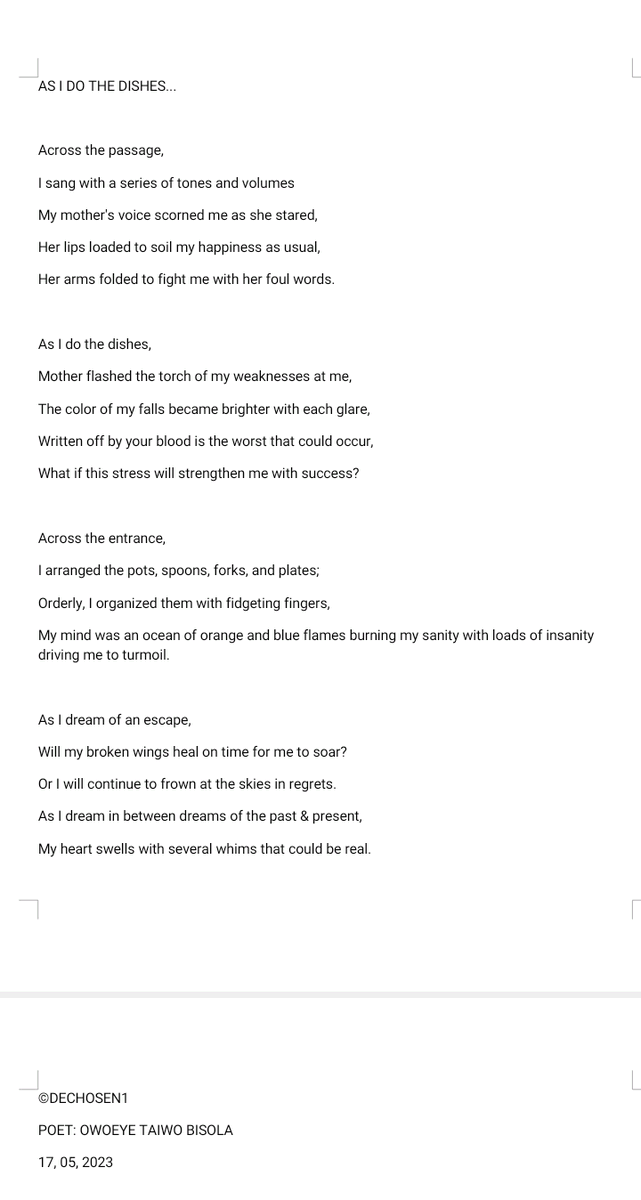 DHECHOSEN1's tweet photo. #art #writing #writers #poetrylovers #poetry_club #poetrytwitter #PoetryBot #writersoftwitter #writingvswriter2022 #WritingCommnunity https://t.co/Qh33kC7Esr