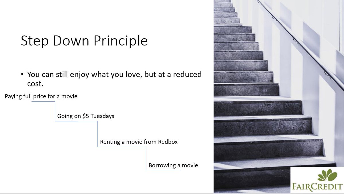aaafaircredit's tweet photo. The Step Down Principle is a great way to make a big impact in your #finances without feeling the pinch too much right away. https://t.co/lAeoybrbu7