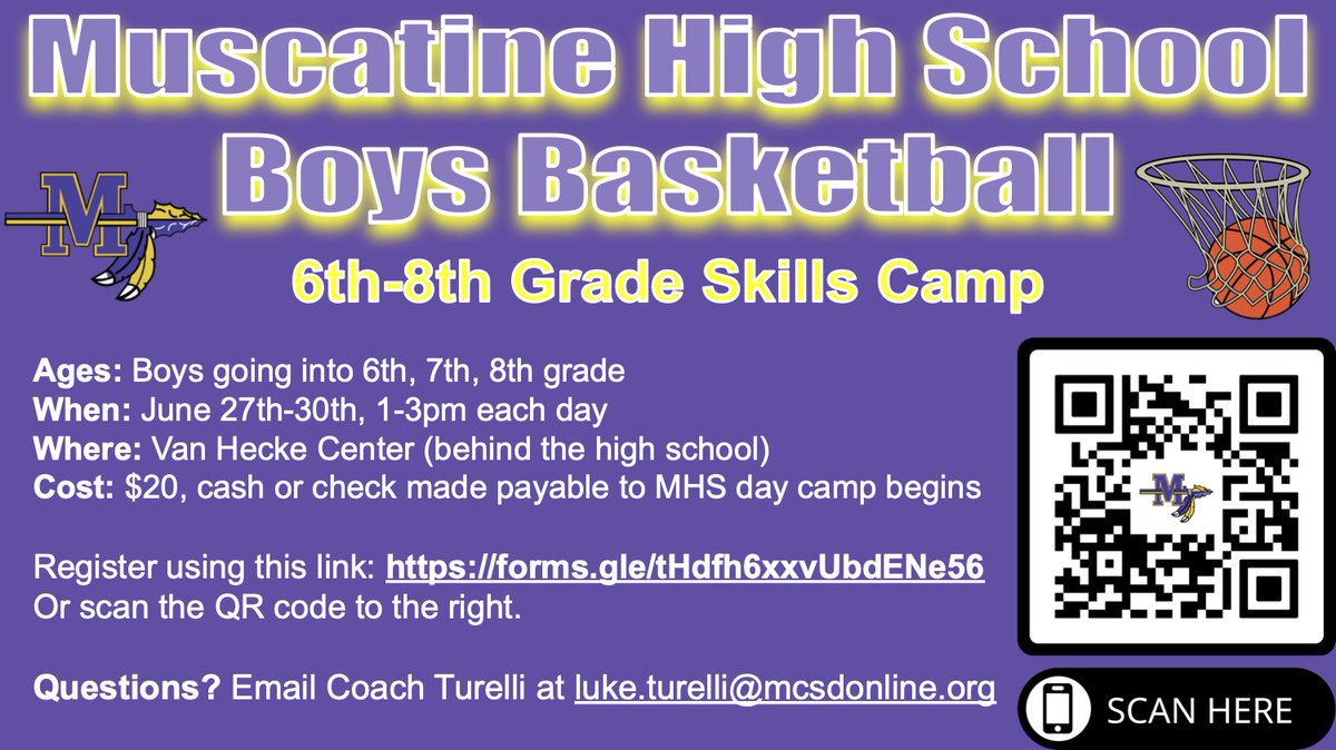 MuscatineIA's tweet photo. 6th-8th Grade Basketball Camp https://t.co/q4i0T8Q5Um