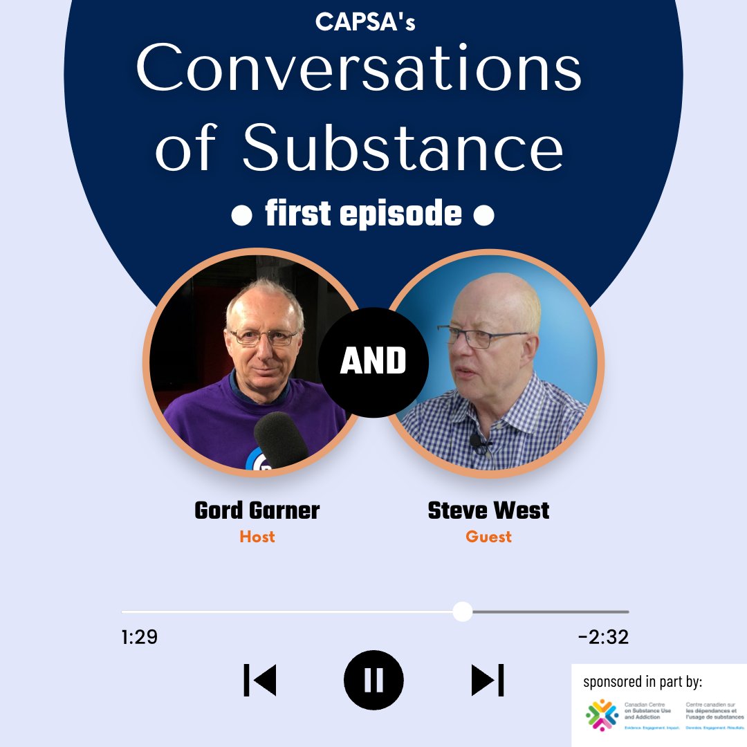 CAPSACanada's tweet photo. Today's the day folks! Listen in to #ConversationsofSubstance our new podcast with host @GordGarner1 and our first guest - Steve West! Click here to tune in: https://t.co/Ye1p3snhK6
@CCSACanada https://t.co/CO2D2SypCT