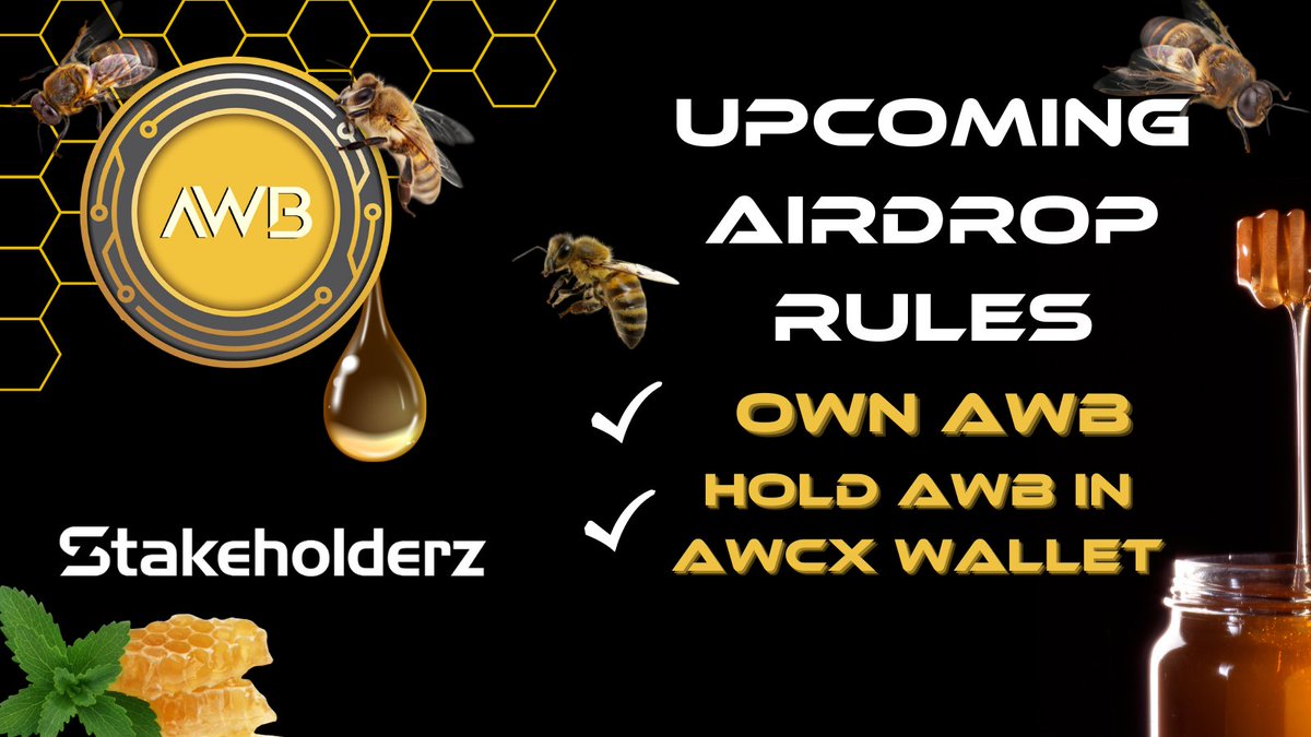AWC will be launching <a href="/StakeholderzUK/">Stakeholderz</a> on the #AWCexchange. If you are interested in recieving this airdrop please ensure you hold your $AWB in your AWCexchange wallet. You can buy $AWB at awcxchange.com/product-page/a…

 #cryptoclub #clublife #defi #cryptolifestyle #defiplatform