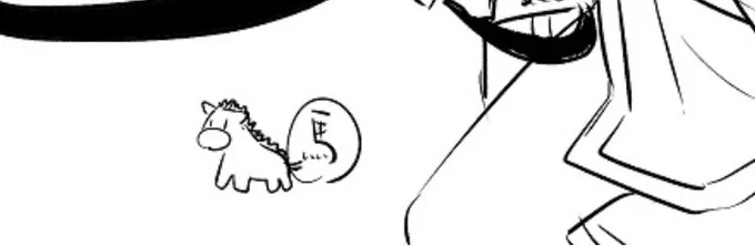 あまりにも適当すぎてわからないだろうなと思って描いた適当な馬がどっちにしても分かりにくくて結局文字も書いた🐎 