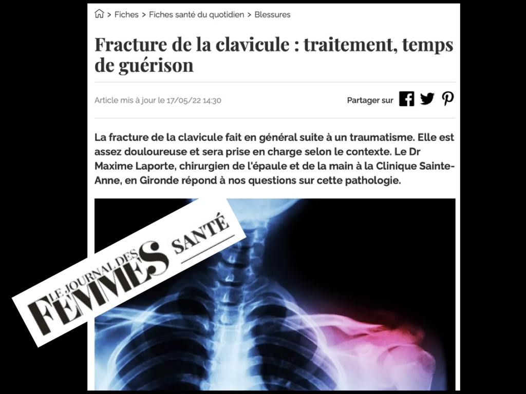 drlaporte's tweet photo. Article sur la #fractureclavicule dans le #journaldesfemmes 
https://t.co/mRYnVtxXxb 

#cliniquesainteannelangon
#arthropolesudgironde
#chirepaulelangon https://t.co/nTLwPNzWix