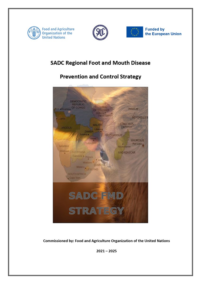 faosfsafrica's tweet photo. The #SADC Council of Ministers has endorsed 3⃣ #animalhealth regional strategies developed by our #EU🇪🇺 funded #STOSAR project to tackle the following transboundary diseases:
🐮🐄Foot and Mouth Disease
🐐🐏Peste des Petit Ruminants
🐔🐓Highly Pathogenic Avian Influenza
@SADC_News https://t.co/QuMfB8dwCv