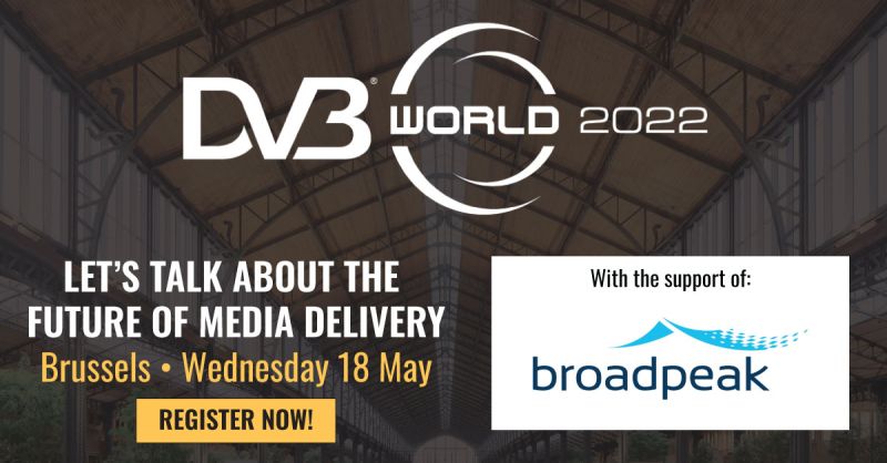 broadpeak's tweet photo. ๐
#DVBWorld 2022 is happening tomorrow. Don't miss DVB's first #unconference.
Find out more and register now via https://t.co/cM5Aoitve6
#Brussels #MaisondelaPoste #media #dvb @DVB_Project https://t.co/0eK4bYCR7o